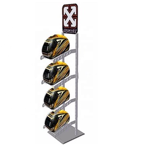 <span class=keywords><strong>Support</strong></span> de Présentation pour Casque Intégral de Moto Électrique Tout-Terrain Moderne Personnalisé - Présentoir Métallique Autonome pour Usage Commercial - Product Image 3