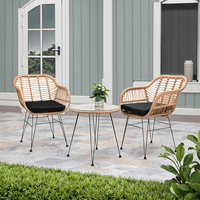 Meistverkauftes Günstiges Maßgefertigtes Zeitgenössisches Outdoor-Sofa-Set Stahlrahmen Wetterfest UV-Beständig PE-Rattan Langlebig Umweltfreundlich