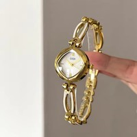 Montre élégante pour femme GEDI, acier inoxydable, étanche, bracelet pour femme, montre-bracelet classique de luxe pour femme, couleur or, montre colorée
