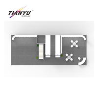 Stand de salon professionnel à deux étages TIANYU, structure modulaire en aluminium efficace, conception optimisée de l'espace événementiel