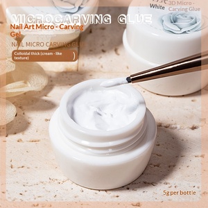 Gel de Fototerapia <span class=keywords><strong>para</strong></span> <span class=keywords><strong>Uñas</strong></span>, Espeso, No Pegajoso, <span class=keywords><strong>Crema</strong></span> Blanca <span class=keywords><strong>para</strong></span> Delinear Pétalos de Flores, Dibujar Líneas en Relieve, Sin Necesidad de Lavar - Product Image 1