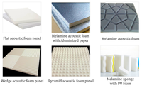 Panneau acoustique adapté aux besoins du client d'absorption du bruit de couleur d'insonorisation matérielle de mousse de mélamine