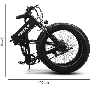 Vélo électrique pliant léger de 26 pouces pour la ville, batterie au lithium 36V8Ah sans balais, pneus larges, freins à disque doubles, moyeu arrière en alliage d'aluminium - Product Image 5