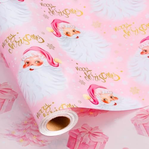 Père Noël imprimé en or rose