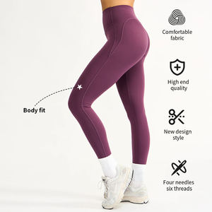 Leggings Yoga a V <span class=keywords><strong>in</strong></span> Nylon Spandex Pantaloni Sportivi da Fitness con Controllo Pancia e Sollevamento Glutei - Product Image 4