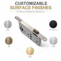 Serrure à cylindre Nightlatch 5572ZS, antivol, en acier durable, avec clé, finition noire antique, antirouille, installation facile, pour portes