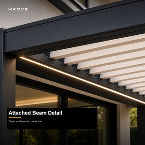 Pérgola Inteligente Motorizada de Aluminio Serie RK-C2 de RKOVE para Terraza de Comedor al Aire Libre - Product Image 2