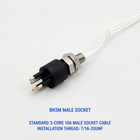 Connecteur sous-marin étanche HYSF SUBSEA IL3F standard à 3 broches femelles en ligne, 10A, 550V, prise de câble sous-marin pour ROV AUV marine