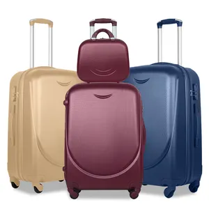 เซตกระเป๋าเดินทาง4ชิ้น, กระเป๋าเดินทางกันน้ำ ABS กระเป๋าเดินทางแบบมีล้อลากกระเป๋าใส่กระเป๋าเดินทางเปลือกแข็ง