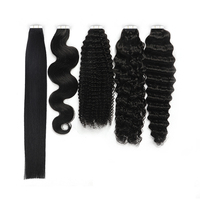 Extensions de cheveux avec ruban adhésif 1b de 22 pouces 100% Remy, ruban de cheveux à fleurs vierges, grossiste russe, prix, extensions avec ruban en cheveux humains