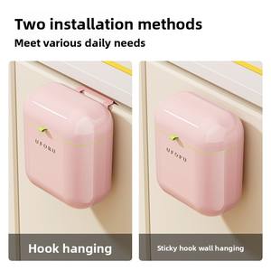 Trash can for homeclassy sense large size large capacity wall-mounted punch-free paper <b>basket</b> kitchen slit trash can - Product Image 3