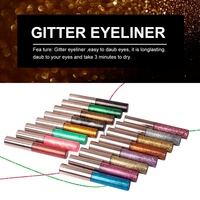 Nouveauté Eyeliner liquide pailleté métallique imperméable 8 couleurs OEM Fard à paupières