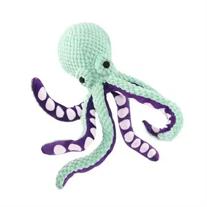 Funny Plush Dog Toy Octopus Dog Toys Squeaky Crinkle Interactive Pet Toy