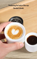 Ensemble de tasses à café expresso en verre de style minimaliste Nibu 100 ml - Petite taille, tasse à pied épais pour les cafés sans poignée