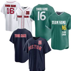 Maillot de baseball d'été en gros, design classique, motif 'City Brotherly Love', rouge, blanc, bleu marine, tenue d'équipe, séchage rapide, respirant, en Spandex - Product Image 3