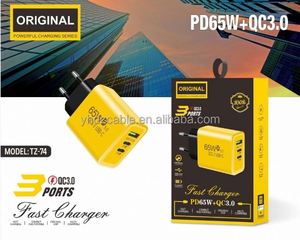 65W Usb and Dual Type c 3 Ports Fast Charging <b>Plug</b> Cell Phone Wall Charger Adapter for Phone 16 15 14 - Product Image 6