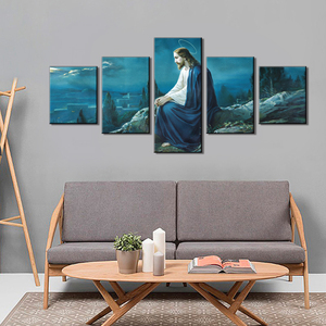 Jesús arte HD impresión 5 piezas combinación lienzo moderno hogar pared decoración gran combinación lienzo póster pintura decorativa - Product Image 4