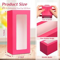 Boîte cadeau personnalisée en carton recyclable de haute qualité, durable, avec fenêtre, gaufrage et pelliculage brillant pour tasses et verres