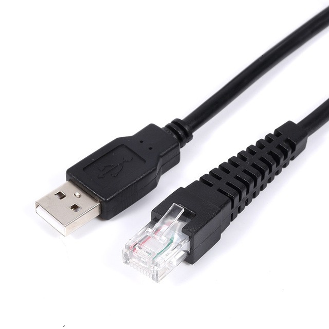 Factory direct network monitoring data cable 2m Usb2.0 Male to 8 Pin Rj45 Male Barcode Scanner Data cable