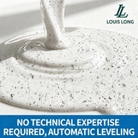 LOUISLONG Revêtement de sol liquide bicomposant en quartz, résistant à l'usure, pour béton et sable coloré, antidérapant, en acrylique