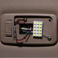 Lampe de plaque d'immatriculation LED à puce FY 15SMD 5050, 12V DC, 20W, 6500K-7000K, 1400 Lumens, éclairage intérieur de toit, adaptateurs T10 Festoon
