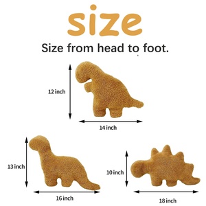 3 Pacotes Dino Nugget Travesseiro Plush 18 polegadas Dinossauro Frango Nugget Recheado Animal Brinquedo De Pelúcia - Product Image 6
