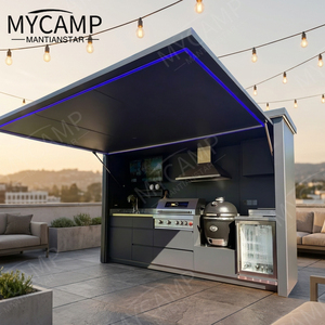 Luxurious Prefabricated Modular Weatherproof Storage Cooking Outdoor <b>Kitchen</b> <b>Cabinet</b> with Built in Bbq Mantianstar Modular - Product Image 3
