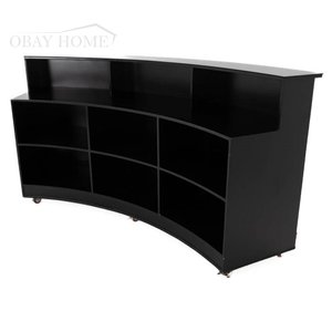 Schlussverkauf Massivholz luxuriöser schwarzer Speicher Weinschrank Bar Tisch Rückseite Bar - Product Image 2