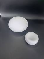 Abat-jour en verre soufflé givré blanc laiteux sur mesure pour luminaire suspendu ou plafonnier – Vente en gros