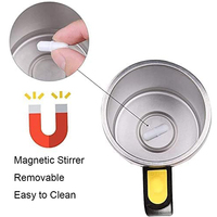 Mug à café auto-mélangeur portable en acier inoxydable, rechargeable par USB, avec couvercle et technologie de capteur d'isolation thermique de 6 heures