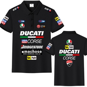 Vêtements de moto Corsica en coton soie glacée pour homme, uniforme du personnel du magasin 4S, chemise à manches courtes pour motard - Product Image 6