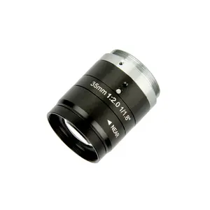 4 6 8 12 16 25 35 50 70mm F2.0 5MP 1/1.8 "sabit odak C-montaj makinesi görüş kamera FA Lens