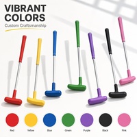 Putter de golf coloré portable double face pour l'entraînement des enfants et des adultes, accessoires de golf durables en matériau TPE