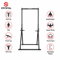 Barre de traction autoportante réglable en acier inoxydable avec station de dips pour usage domestique, entraînement de base à la maison, vente en gros