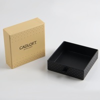Coffrets Cadeaux à Bijoux Kraft Led Personnalisés Boîte et Pochette à Bijoux Boîte à Bijoux Magnétique en Carton avec Logo Doré pour Boucles d'Oreilles Collier