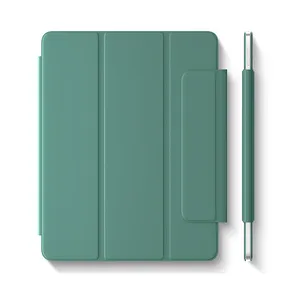 Funda inteligente de cuero PU A prueba de golpes para tableta Apple Pad Pro 2021, nuevo estilo, 2 lados, magnético, 12,9