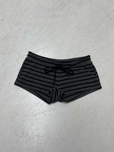 Y2K Women Striped Rib Knit Shorts <b>Drawstring</b> High Waist Skinny Booty Shorts Casual Lounge Homewear Summer Bodycon Shorts - Product Image 6