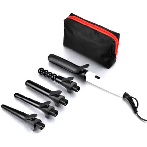 Meest Populaire Hoge Kwaliteit Vervangbare Professionele Haar Curling Set Toverstaf 5-In-1 Haar Multi-Styler Haar Styling Krultang