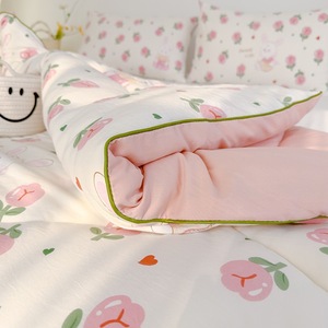 ผ้านวมผ้าฝ้ายสองชั้น 5-6 จิน ให้ความอบอุ่น ใช้ได้ทุกฤดู ซักได้ - Product Image 1
