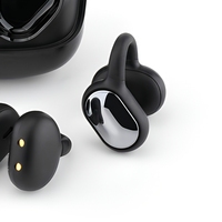 Earphone Bluetooth Open Ear dengan Pengait Telinga, Headphone Nirkabel, Indikator Baterai LED untuk Gaming dan Olahraga