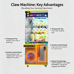 Máquina <span class=keywords><strong>de</strong></span> Grúa <span class=keywords><strong>de</strong></span> Metal Personalizable para <span class=keywords><strong>Videojuegos</strong></span>, Juguete <span class=keywords><strong>de</strong></span> Peluche que Funciona con Monedas, Ideal para Regalo - Product Image 2