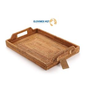 Oferta Especial: Salvamanteles Rectangular de Ratán Hecho a Mano, Ecológico y Vintage, Fácil de Limpiar, Organizador para Cocina y Hogar, Decoración GLOVIMEX - Product Image 2