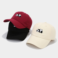 Gorra de Béisbol Bordada Cream Panda Dad Hat, Ajustable, Casual, para Exteriores, Unisex, Seis Paneles, OEM, Venta al Por Mayor