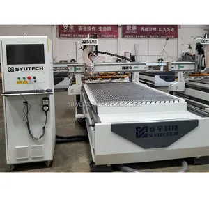 2024เครื่องเราเตอร์ CNC อัตโนมัติสำหรับสายการผลิตเฟอร์นิเจอร์ศูนย์เปลี่ยนเครื่องมืออัตโนมัติศูนย์ประมวลผลตู้เสื้อผ้า