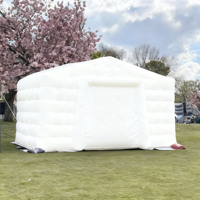 Tente de fête gonflable quatre saisons en PVC blanche personnalisée tente de fête à ouverture rapide imperméable chapiteau de maison de mariage événement