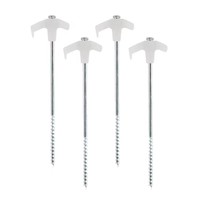 Piquets de tente en PP de qualité industrielle, phosphorescents, pour camping, avec cordes de fixation au sol et accessoires pour le levage du plafond de tente, toutes saisons