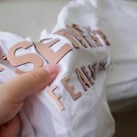 Autocollant de transfert thermique en silicone 3D personnalisé avec logo, étiquettes pour vêtements, transfert thermique en caoutchouc