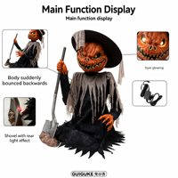 Nouveauté : Décoration d'Halloween en forme de bonhomme de neige électrique à induction, idéale pour les fêtes à thème dans le jardin