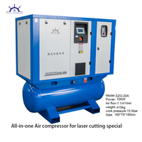 Compresseur d'air rotatif électrique industriel à vis 200L 300L 400L 500L Réservoir de séchage d'air combiné Compresseur d'air 4 en 1 intégré