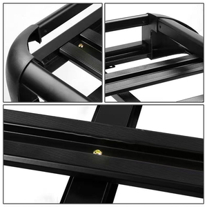 Giá để đồ trên nóc xe ô tô <span class=keywords><strong>SUV</strong></span> bằng hợp kim nhôm đen, hai tầng, kích thước 127*90 cm - Product Image 4